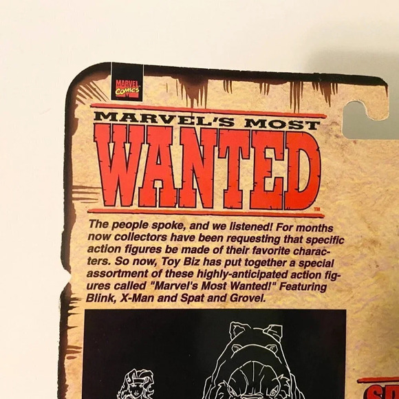 Vintage 1998 Marvels Most Wanted Spat and Grovel Xmen  Action Figure Toy Biz - Picture 12 of 16